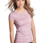 District® - Juniors Extreme Heather Cap Sleeve Crew Tee. DT2000